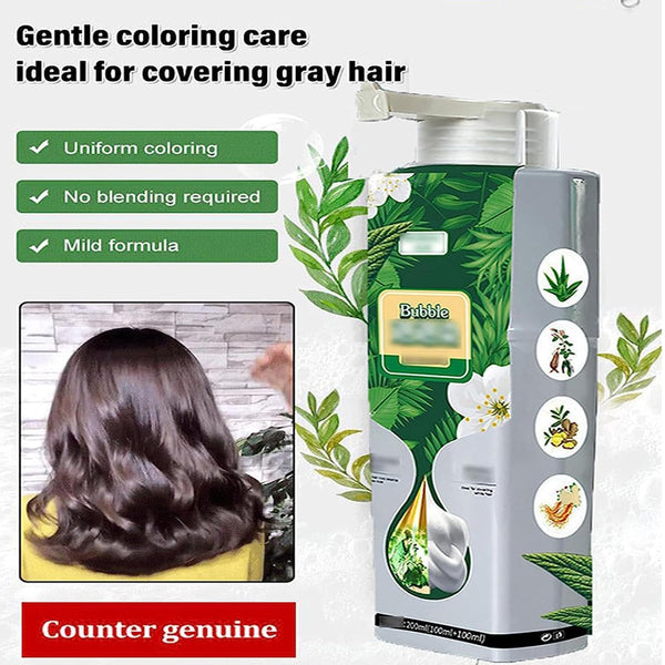Plant Bubble Hair Dye Shampoo - LightsBetter