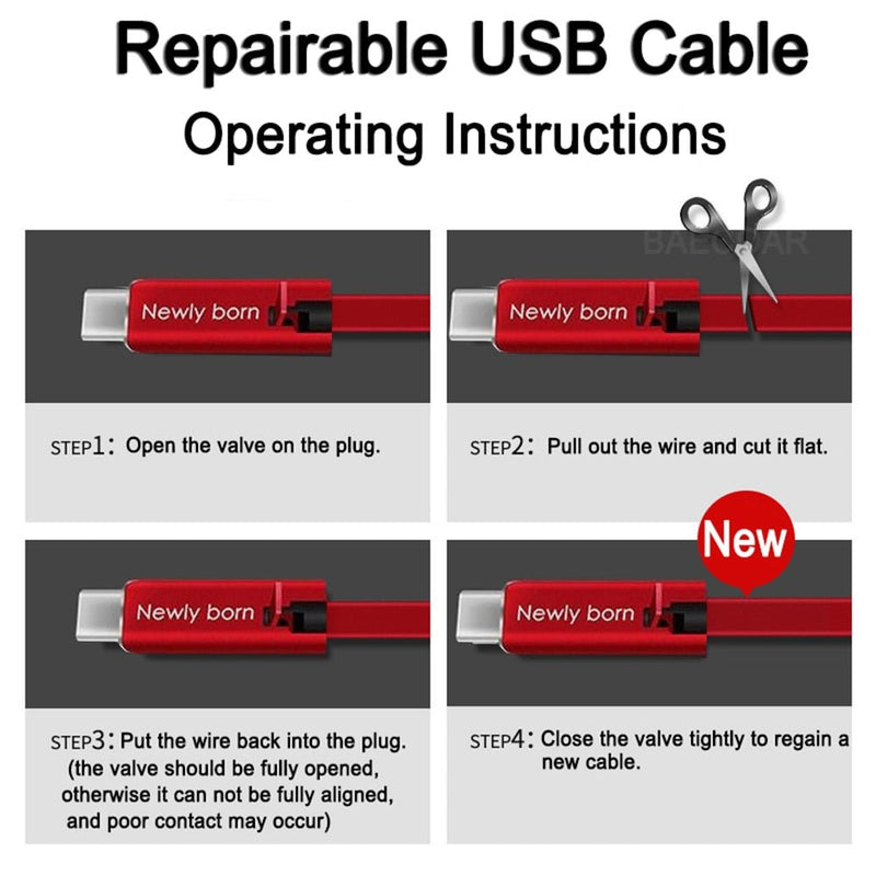 Repairable USB Cable - LightsBetter