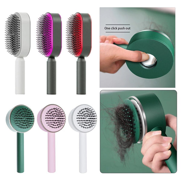 Self Cleaning Hair Brush - LightsBetter
