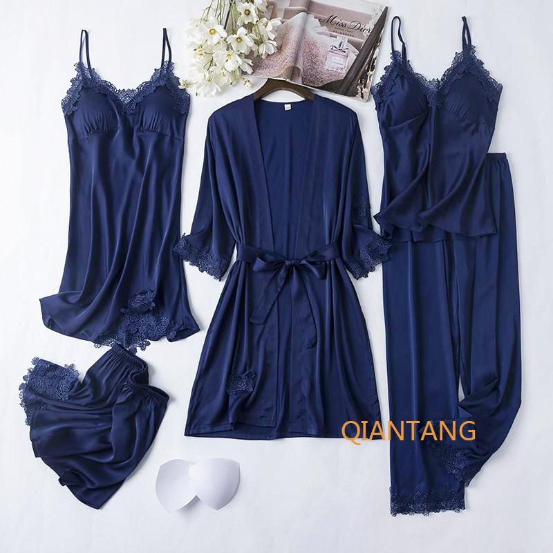 Silk Satin Lingerie 5PCS - LightsBetter