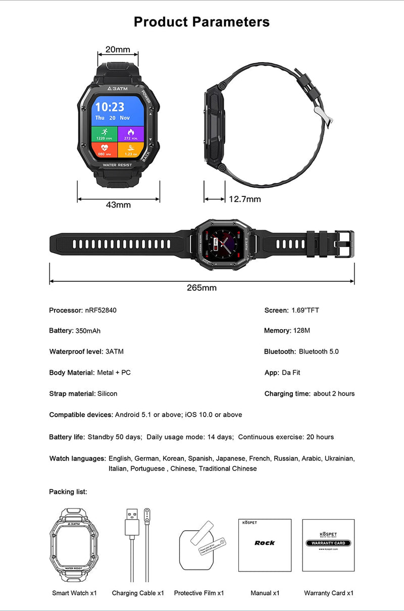 Smart Rock Watch - LightsBetter