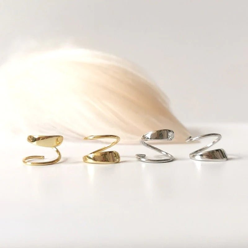 Spiral Hoop Twist Earrings - LightsBetter