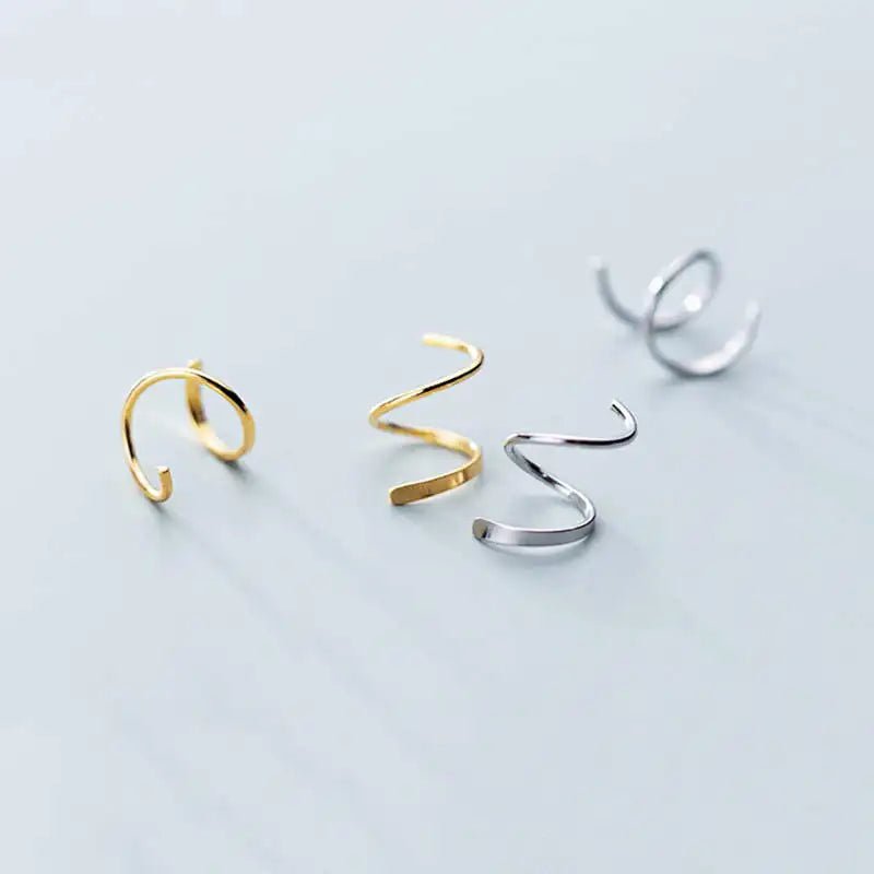 Spiral Hoop Twist Earrings - LightsBetter