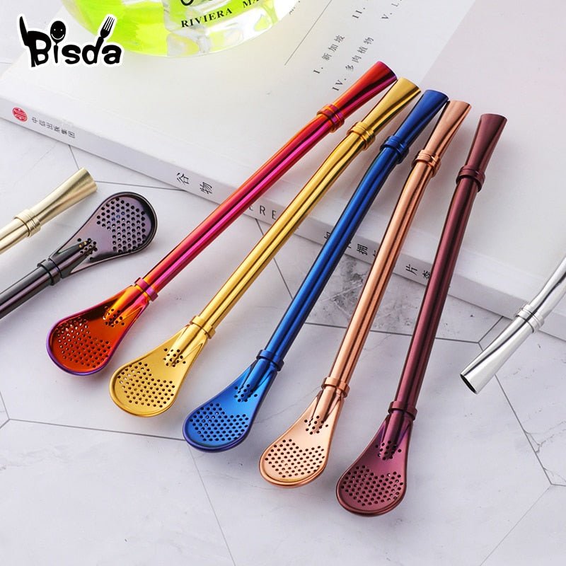 Stainless Filter Straw Spoon - LightsBetter