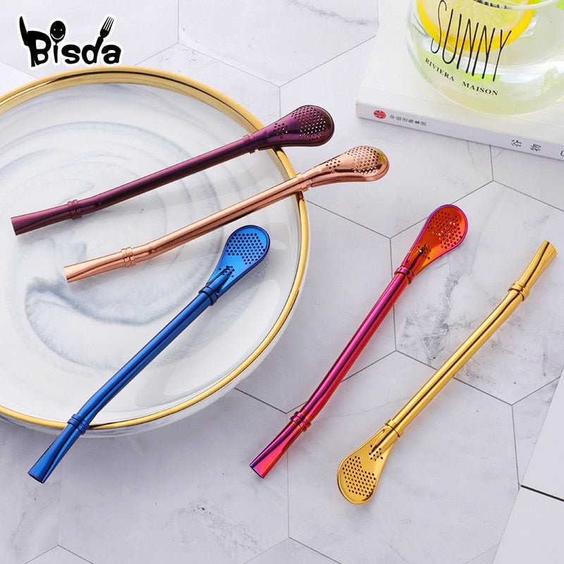 Stainless Filter Straw Spoon - LightsBetter