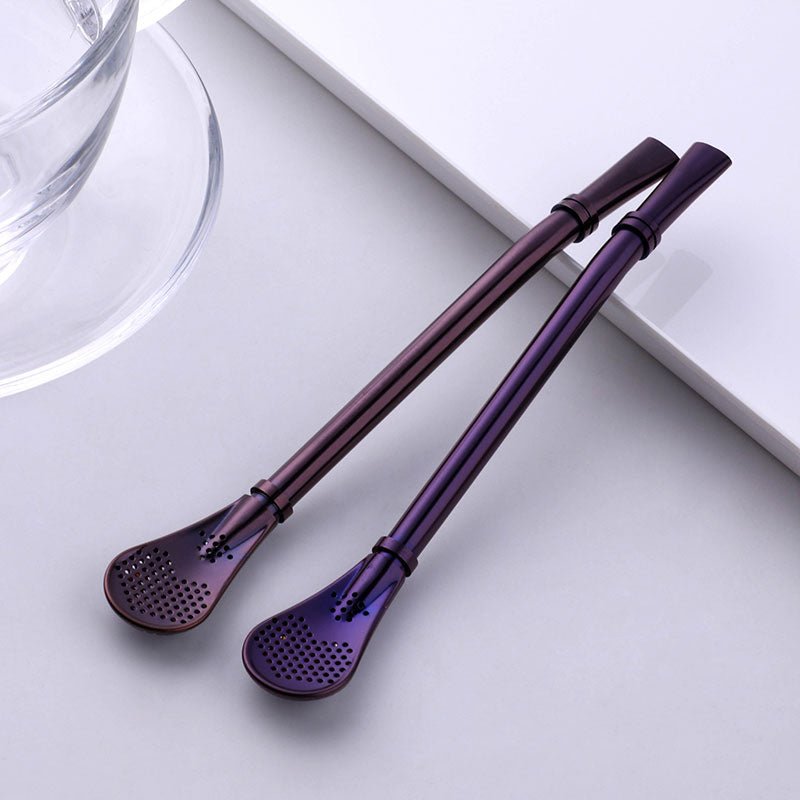 Stainless Filter Straw Spoon - LightsBetter