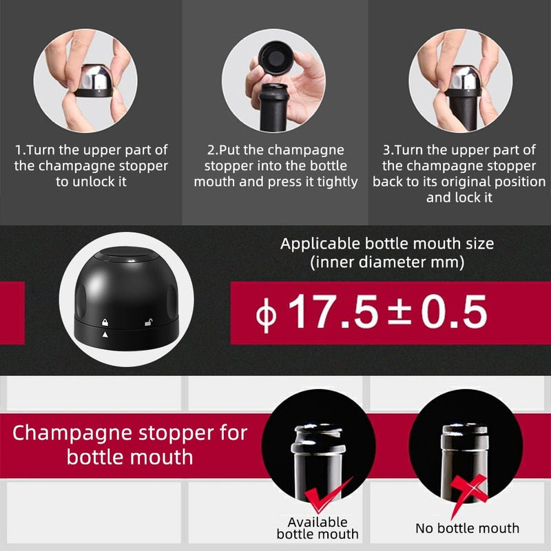 Vacuum Wine Bottle Stopper - LightsBetter