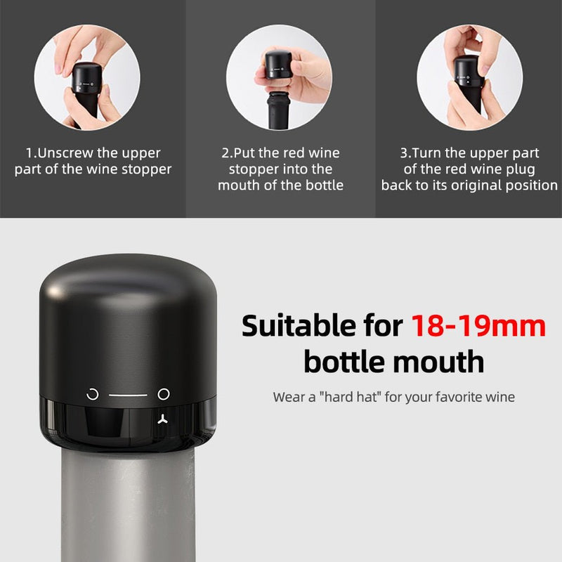 Vacuum Wine Bottle Stopper - LightsBetter