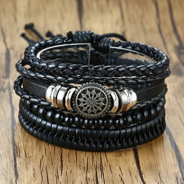 Vnox Leather Bracelets - LightsBetter