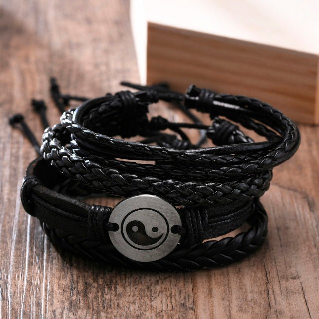 Vnox Leather Bracelets - LightsBetter
