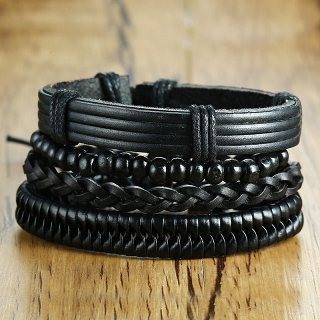 Vnox Leather Bracelets - LightsBetter